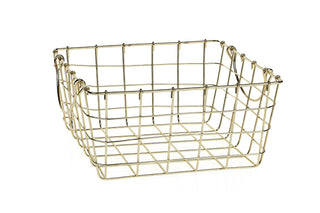 Gold Metal Basket L